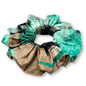 Teal Marble Scrunchie