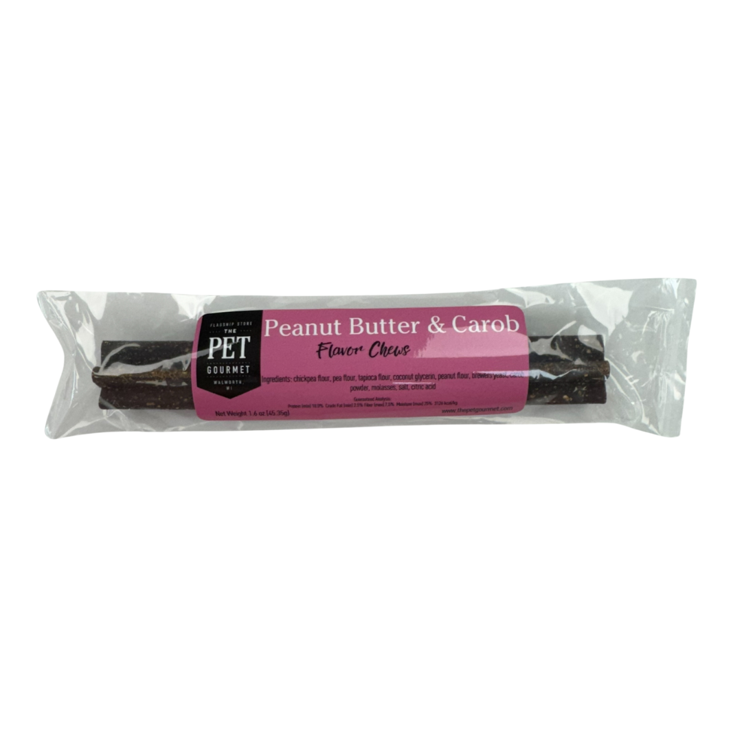 Peanut Butter Carob Gourmet Chew Stick for Dogs – Single