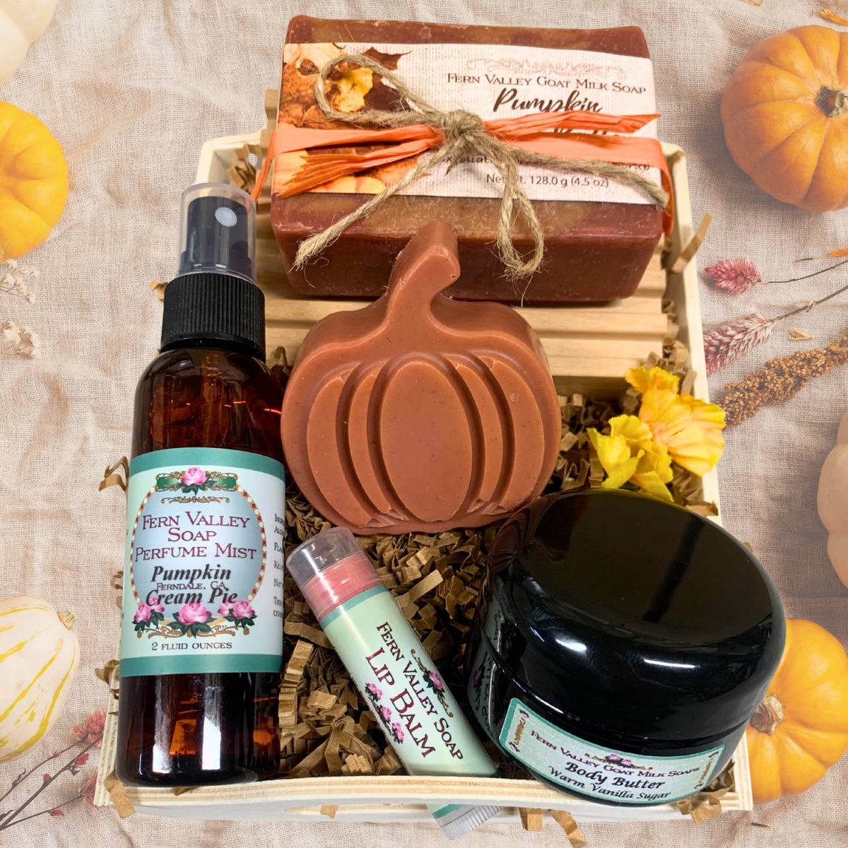 Handmade Goat Milk Soap + Body Butter & Perfume | Pumpkin Patch Gift Crate