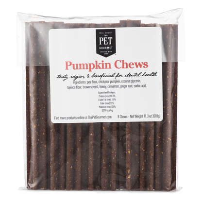 Pumpkin & Honey Gourmet Chew Sticks for Dogs – 8 Pack