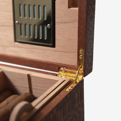 Lacewood Cigar Humidor - Spanish Cedar Lined - 80 Count - Personalized Brass Engraving