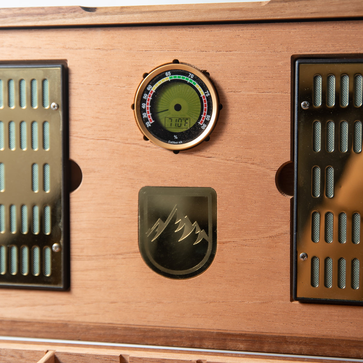 Lacewood Cigar Humidor - Spanish Cedar Lined - 80 Count - Personalized Brass Engraving