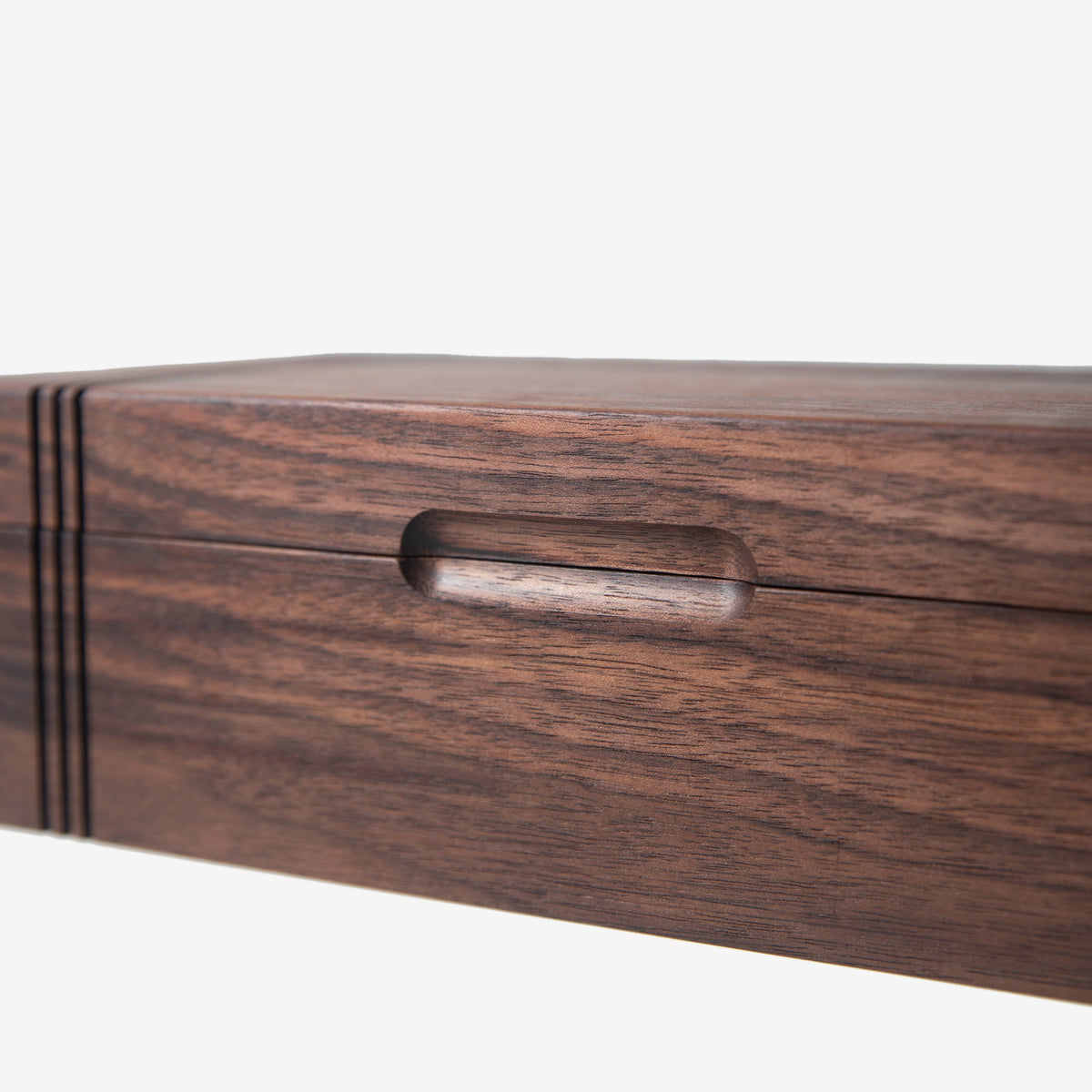 Black Walnut Tea Box - 8 Compartment Wooden Tea Chest