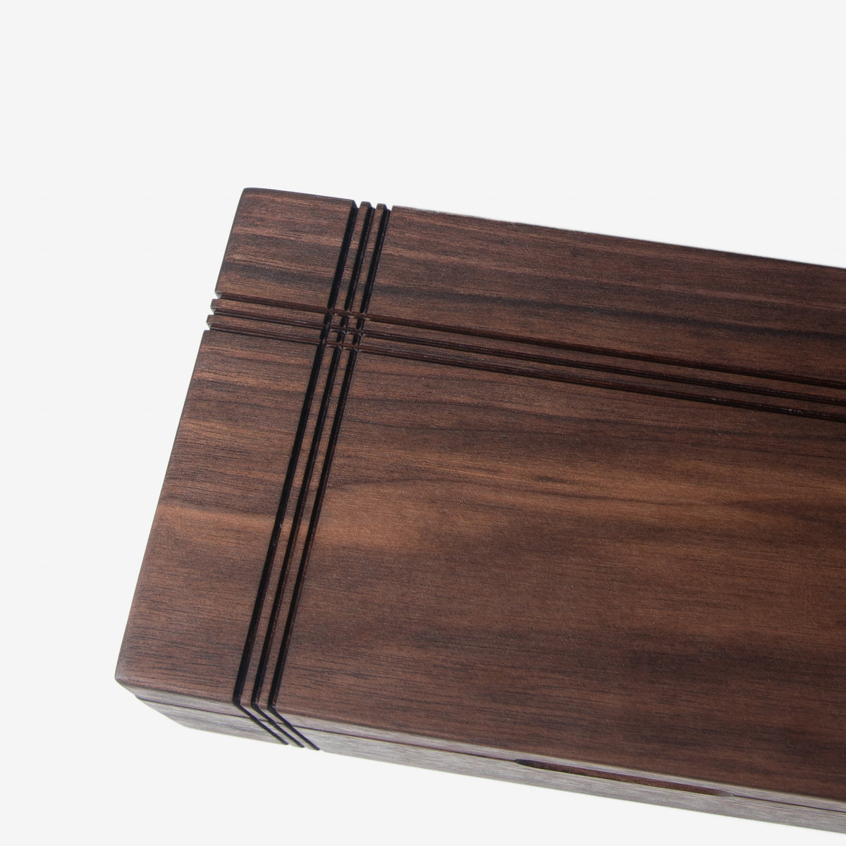 Black Walnut Tea Box - 8 Compartment Wooden Tea Chest