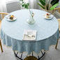 Plaid Cotton Linen Round Tablecloth Wedding Hotel Banquet Cloth Table Cover Indoor Dining Room Kitchen Outdoor Decor Manteles