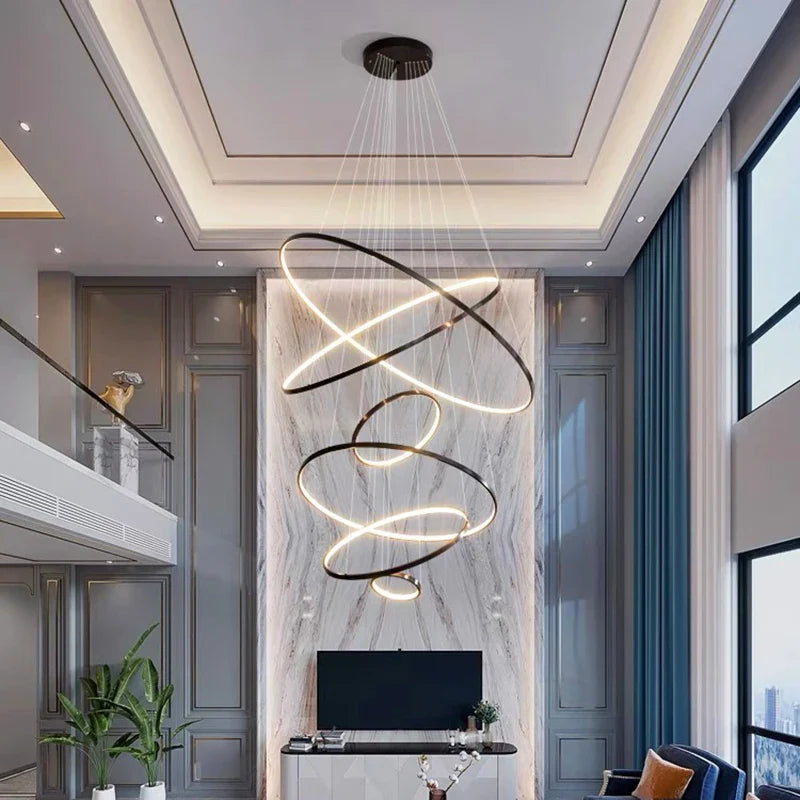 Nordic home decoration, stair chandelier, living room bedroom and dining room Pendant lights, ceiling light, indoor lighting