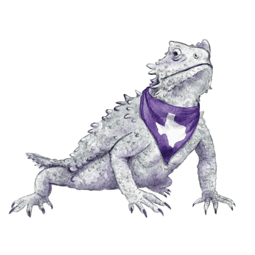 Purple Horned Frog Door Hanger