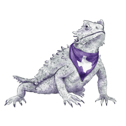 Purple Horned Frog Door Hanger
