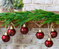 54" Burgundy Bell Garland