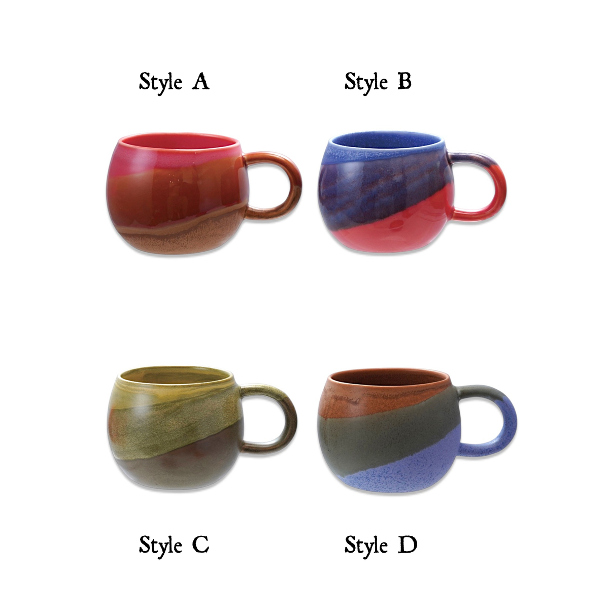 Reactive Glaze Colorful Ceramic Coffee Mug