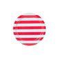 Cherry and Sky Beach Umbrella Stripes Dessert Plate - 8 pack