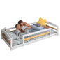 Twin Floor Bed with Safety Guardrails for Kids - Montessori Inspired