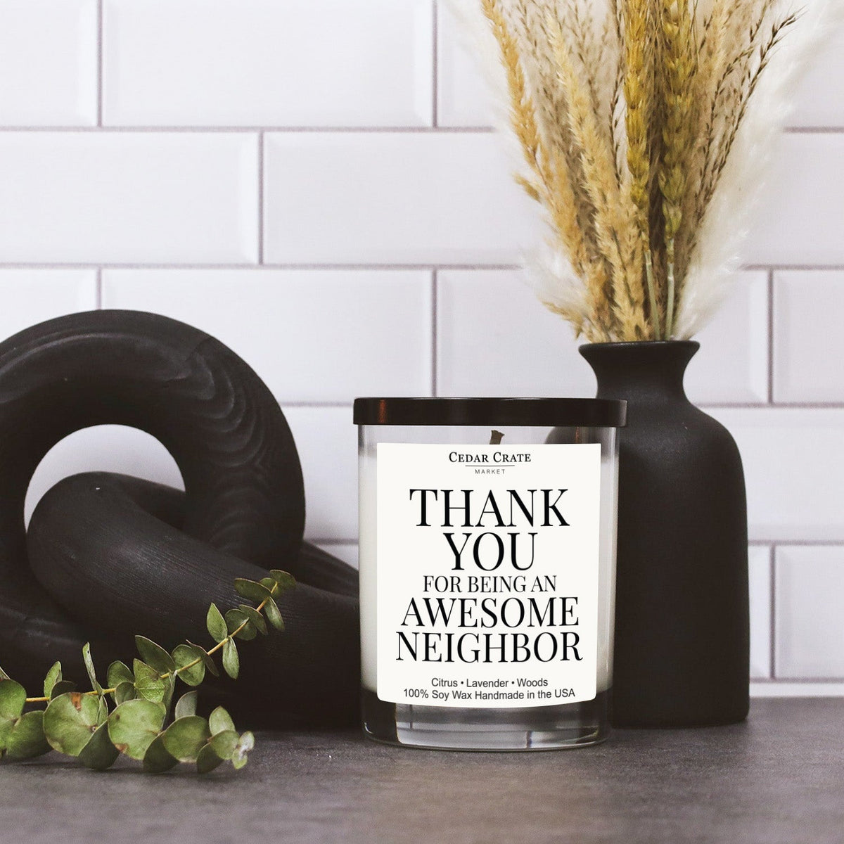 Neighbor Gifts - Thank You For Being Awesome Soy Candle Jar