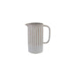 White Ribbed Stoneware Pitcher – 1-3/4 Quart
