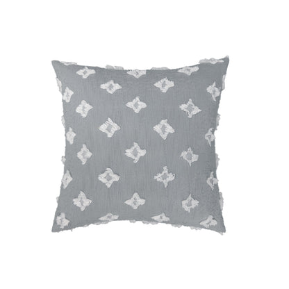 20''x20'' tufted floral 100% cotton throw pillow | 7 colors textured daisy stitch design | boho chic couch & bedroom accent | insert included
