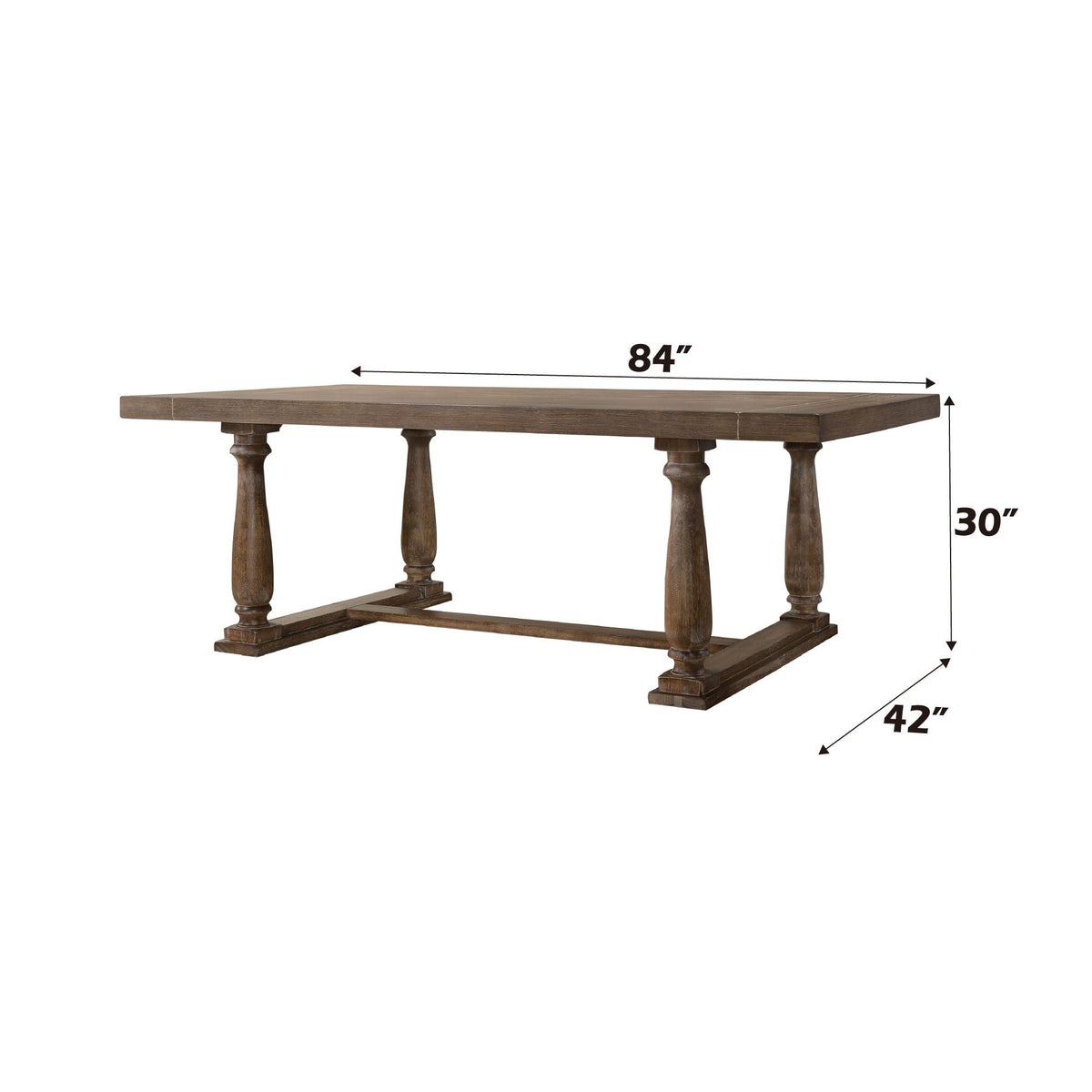 Bernard Weathered Dining Table