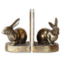 Antique Gold Aluminum Rabbit Bookends