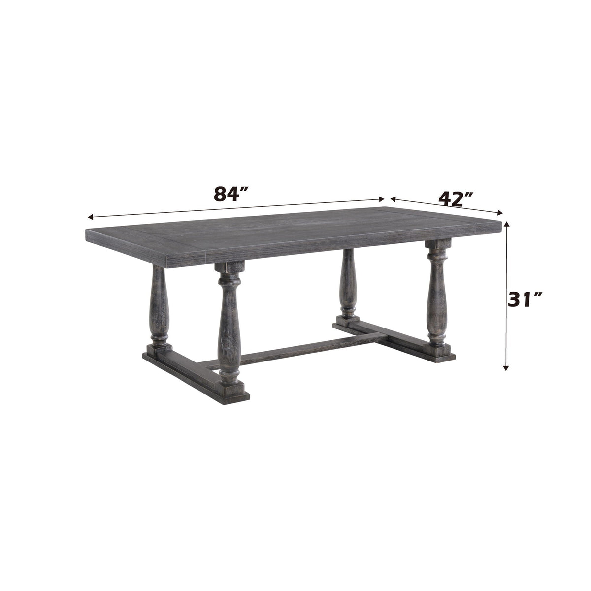 Bernard Weathered Dining Table