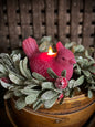 Cardinal Shaped Moving Flame LED Wax Candle