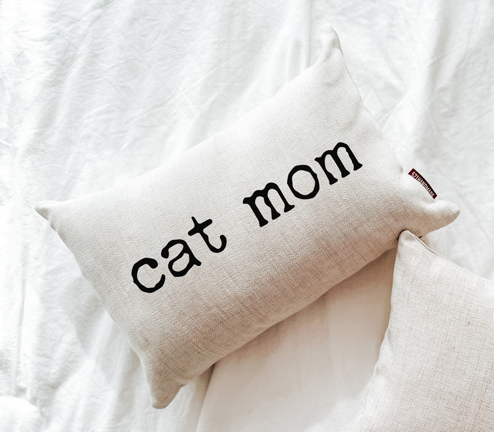 Cat Mom Throw Pillow