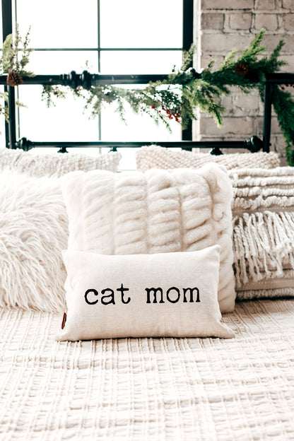 Cat Mom Throw Pillow