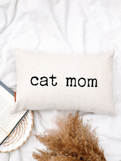 Cat Mom Throw Pillow