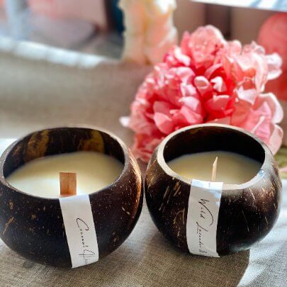 Coconut Shell Candle | Sustainable Home Decor