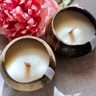 Coconut Shell Candle | Sustainable Home Decor