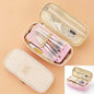 Colorful Pencil Organizer Pouch Pen Holder School Supplies Portable Travel Simple Storage Box Easy Grip Handle