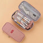 Colorful Pencil Organizer Pouch Pen Holder School Supplies Portable Travel Simple Storage Box Easy Grip Handle