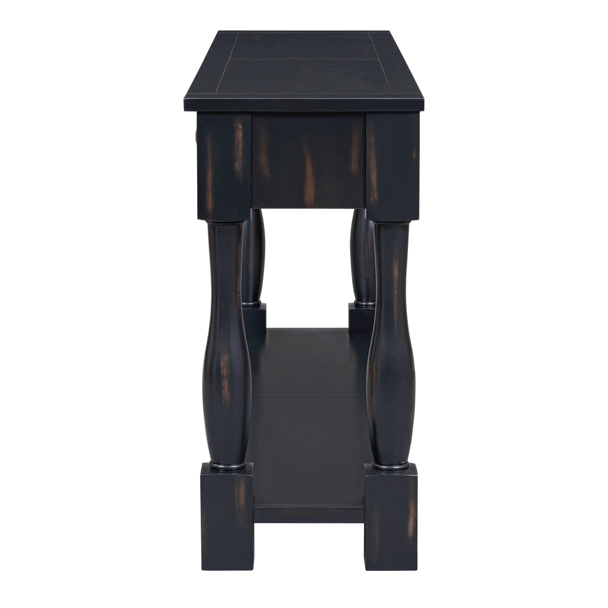 63" Console Table with Drawers and Shelf - Espresso
