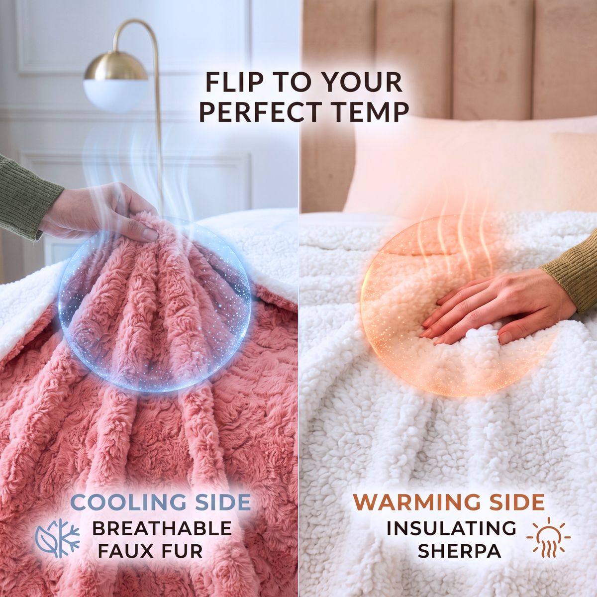 DaDa Bedding Luxury Blossom Pink Rose Buds Pink Sherpa Backside Faux Fur Throw Blanket (BL-171752)
