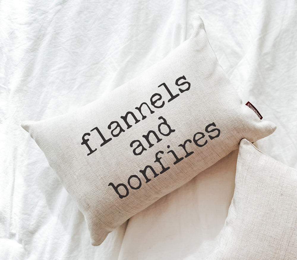 Flannels & Bonfires Fall Pillow