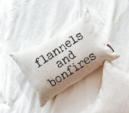 Flannels & Bonfires Fall Pillow
