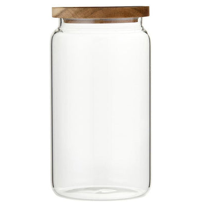 Glass Coffee Canisters with Wood Lids - 84oz