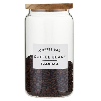 Glass Coffee Canisters with Wood Lids - 84oz