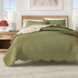 Floral Print & Scallopeded Edge Cotton Quilt Set - Illiana Collection