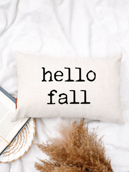 Hello Fall Type Pillow