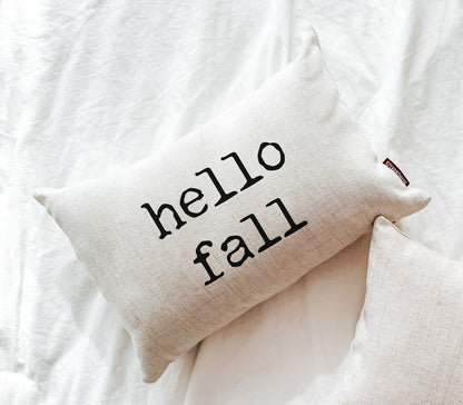 Hello Fall Type Pillow