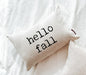 Hello Fall Type Pillow