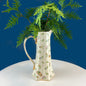 Vintage Fine Bone China Pitcher: Bohemian Chic Floral Vase