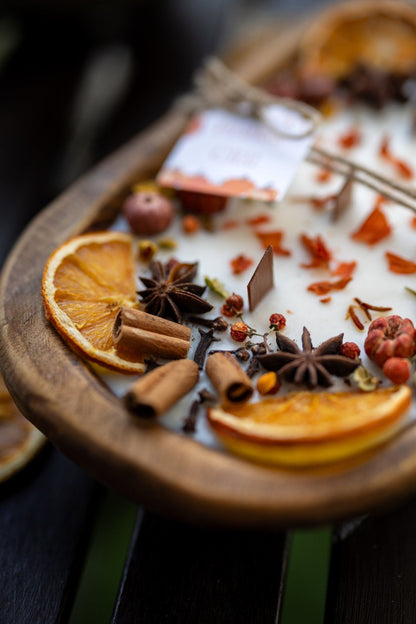 Large Wooden Fall Candle/Autumn Season/Pumpkin Orange Decoration/Pumpkin Pie/Fall Home Decor