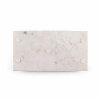 Marcella Marble Tray with Leaf Handles