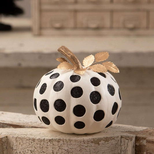 Medium Dottie Blanc Pumpkin | Halloween Decor | Bethany Lowe