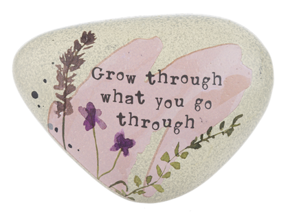 Flower Inspirational Painted Art Rocks