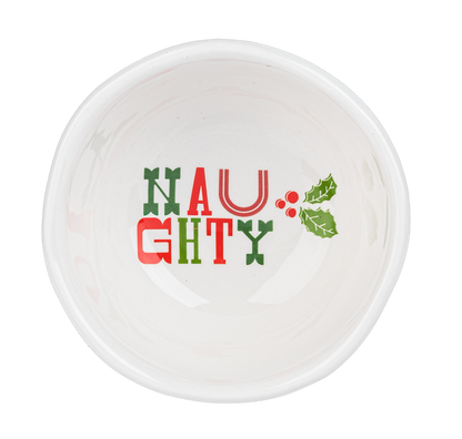 White Ceramic Holiday Tidbit Bowls