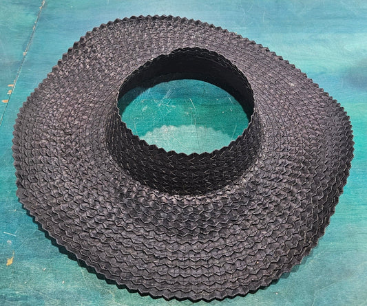 Open-Top Wide Brim Palm Leaf Sun Hat – Handmade Straw Hat in 7 Colors | 17" Total Width | Breezy Summer Shade Hat