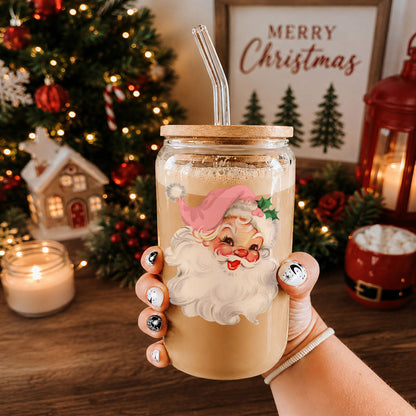 Vintage Pink Santa 17oz