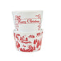Red Toile Christmas Tidbit Dish Set (Set of 2)
