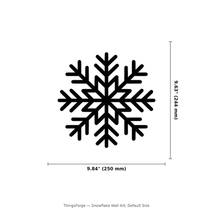 Snowflake Wall Art — Intricate Winter Silhouette | 2 Sizes